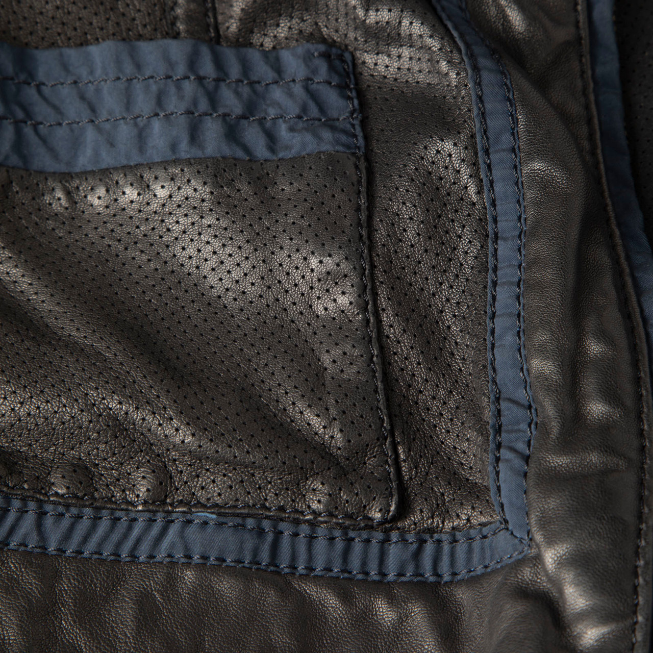 Roberto Cavalli Black Perforated Leather Jacket