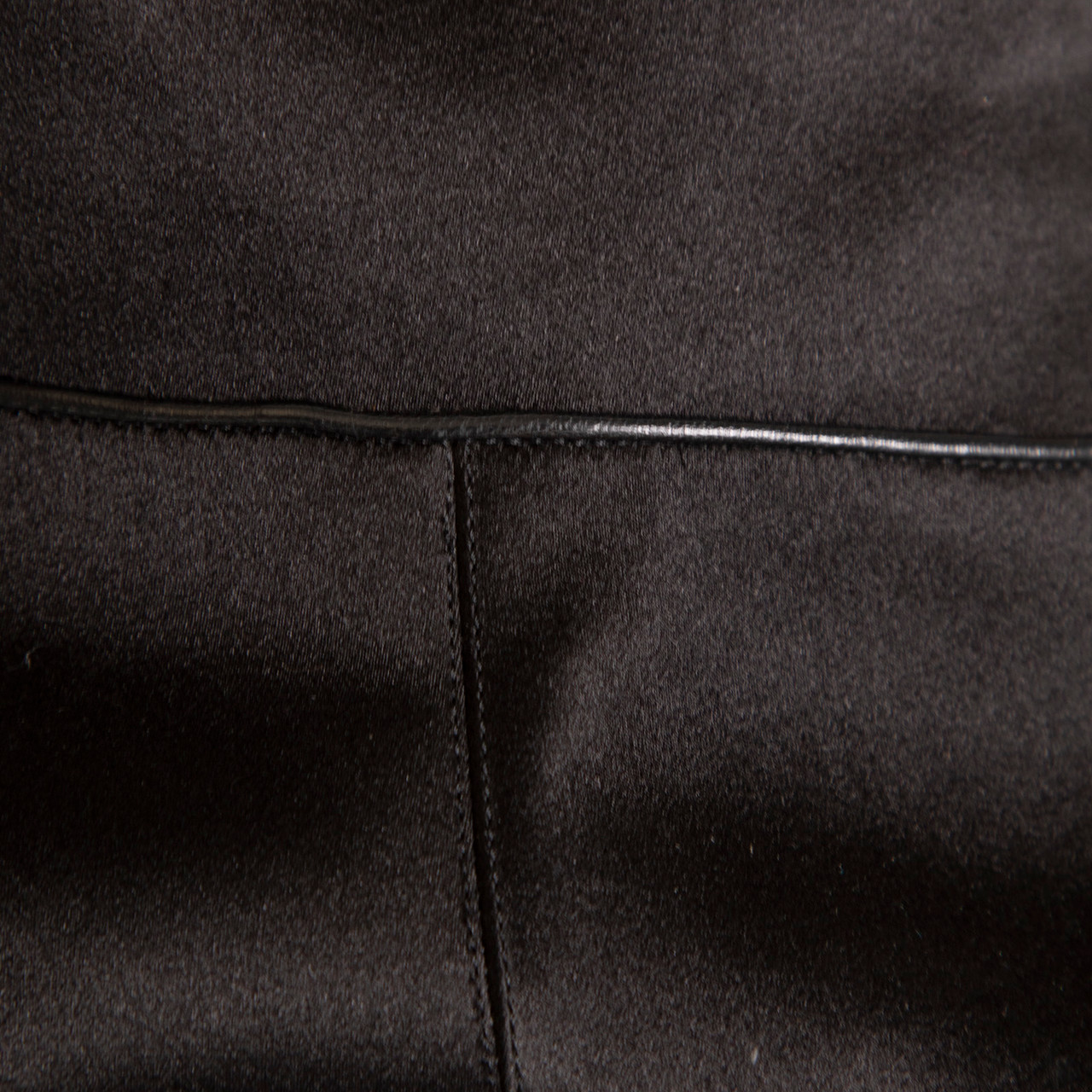 Emporio Armani Black Satin Thigh High Heeled Boots