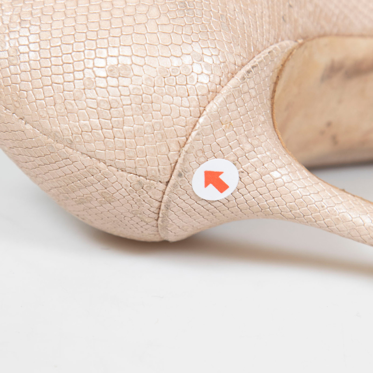 Jimmy Choo Beige Snake Embossed Pumps