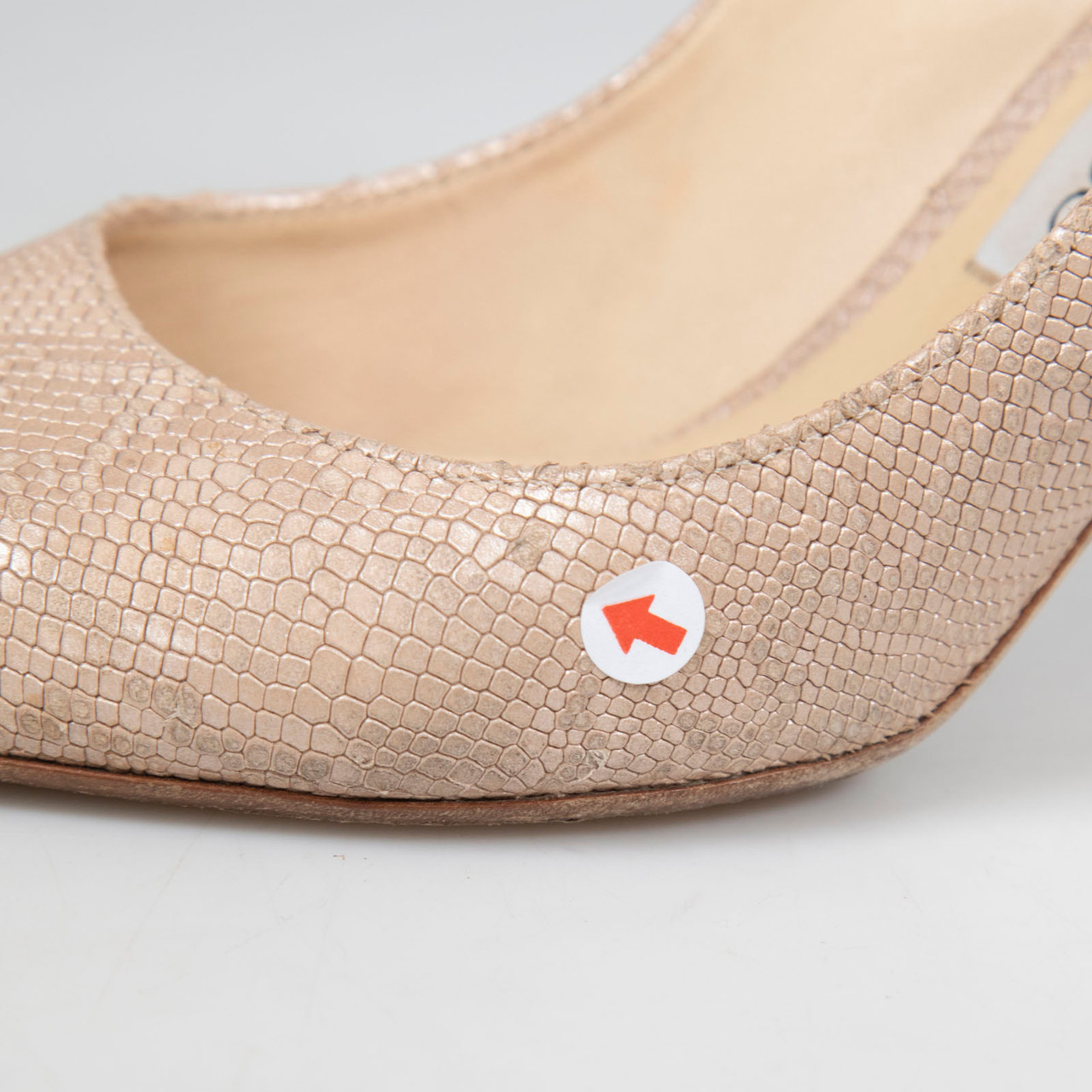 Jimmy Choo Beige Snake Embossed Pumps