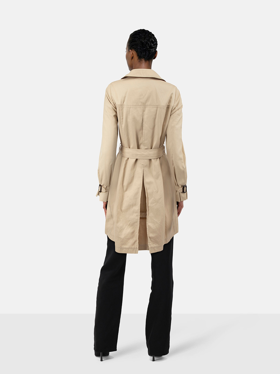 Aquascutum Beige Crystal Shoulder Trench Coat
