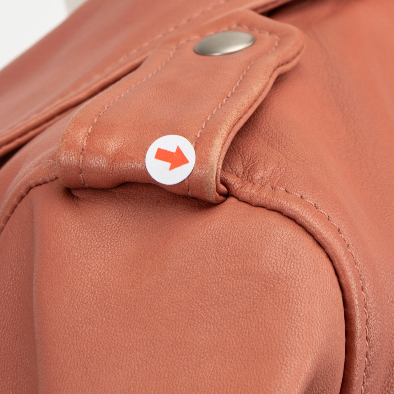 All Saints Terracotta Leather Balfern Biker Jacket