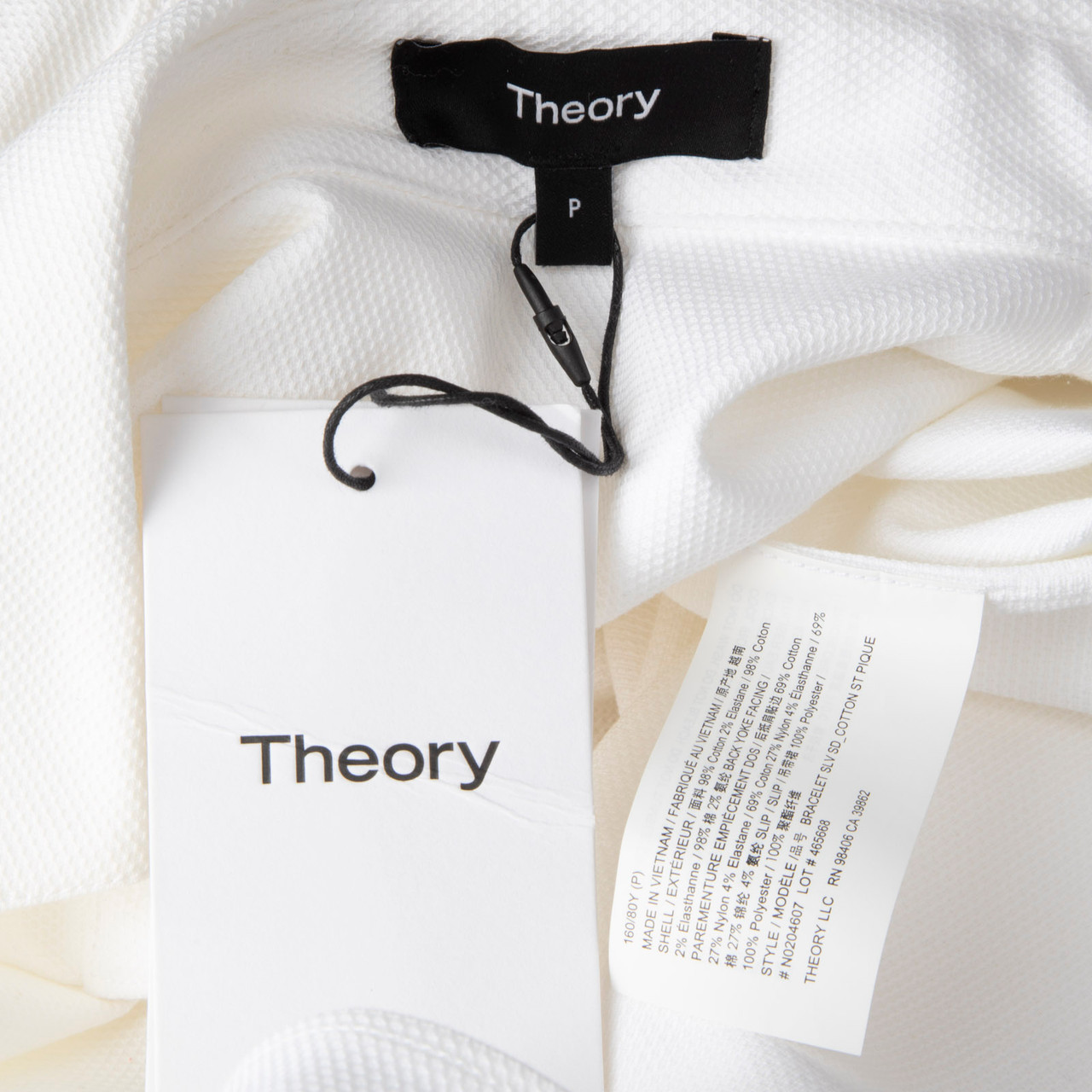 Theory White Belted Mini Shirt Dress