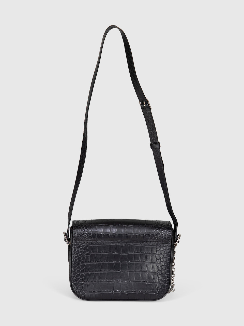 Mulberry Black Croc Embossed Keeley Leather Satchel