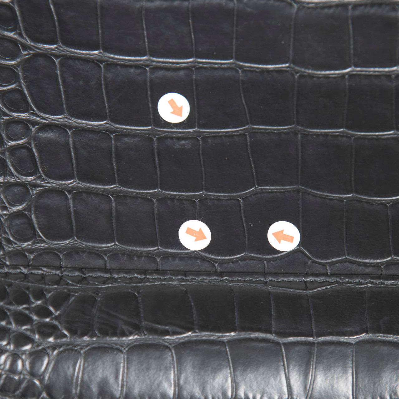 Mulberry Black Croc Embossed Keeley Leather Satchel