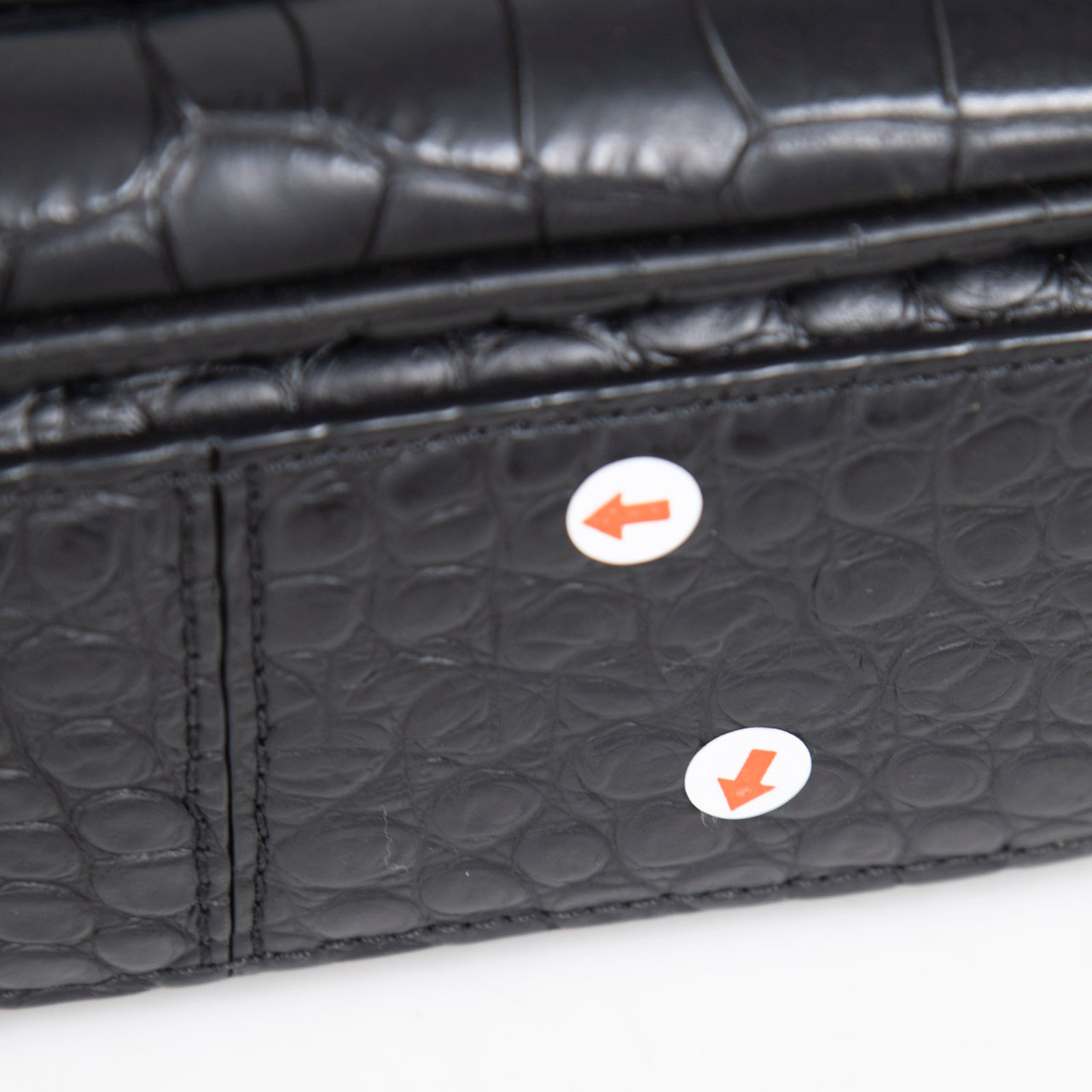 Mulberry Black Croc Embossed Keeley Leather Satchel