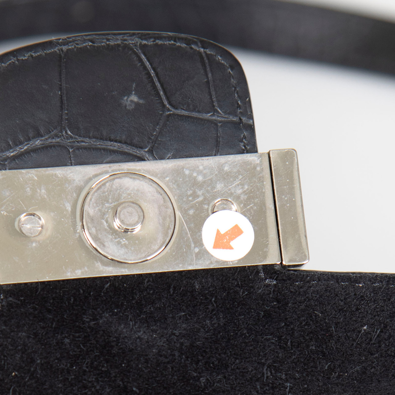 Mulberry Black Croc Embossed Keeley Leather Satchel