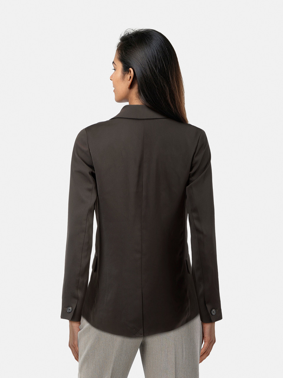 All Saints Brown Jelsa Double Breasted Blazer
