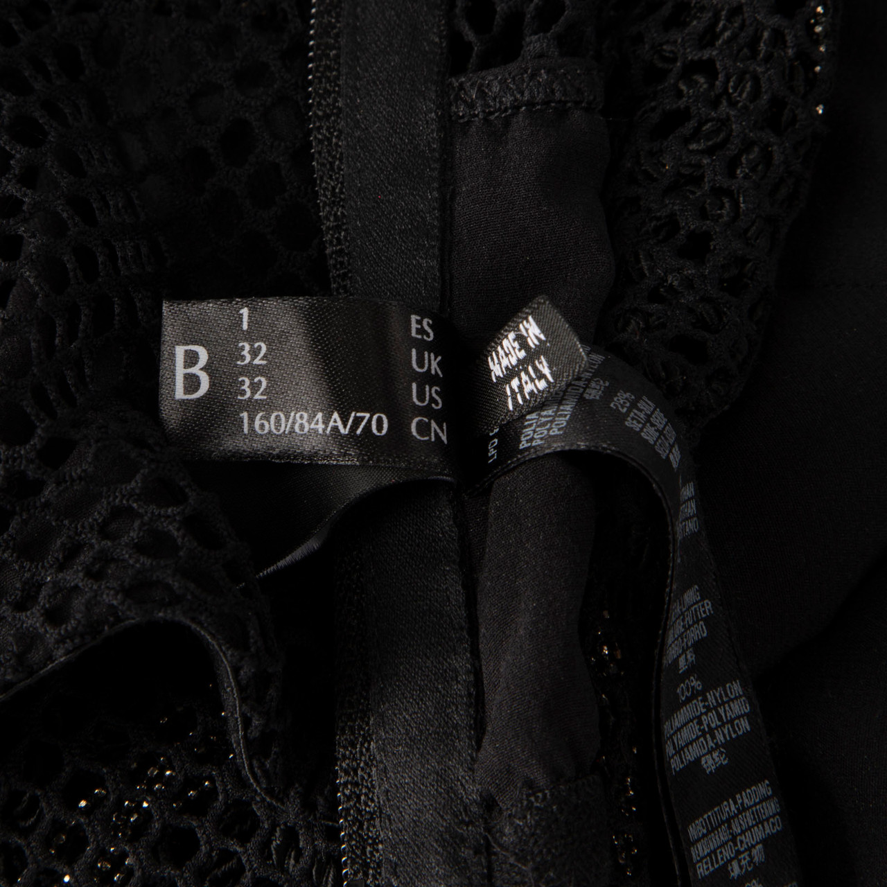 La Perla Black Sheer Embellished Bustier Top