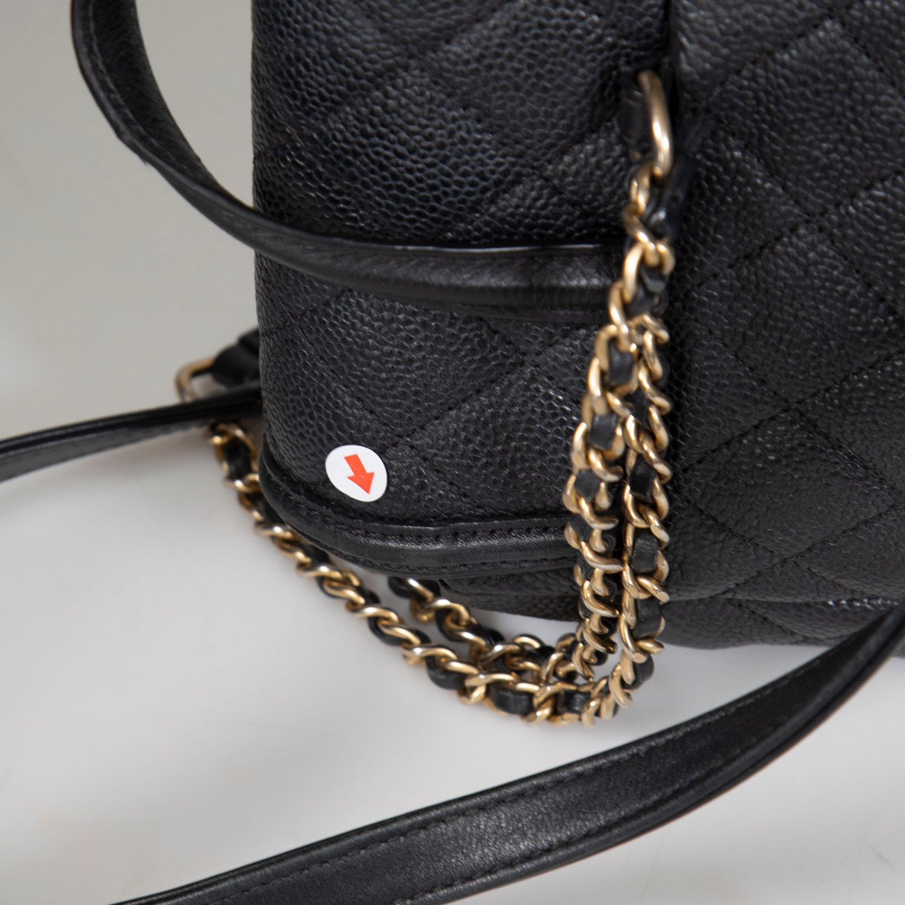 Chanel 2018 Black Caviar Leather Filigree Backpack