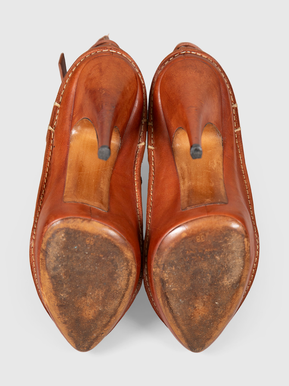 Givenchy Brown Leather Heeled Point Toe Boots