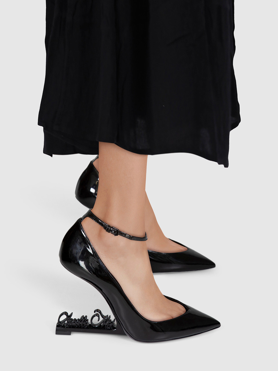 Saint Laurent Black Patent Opyum Appelle Moi Heels
