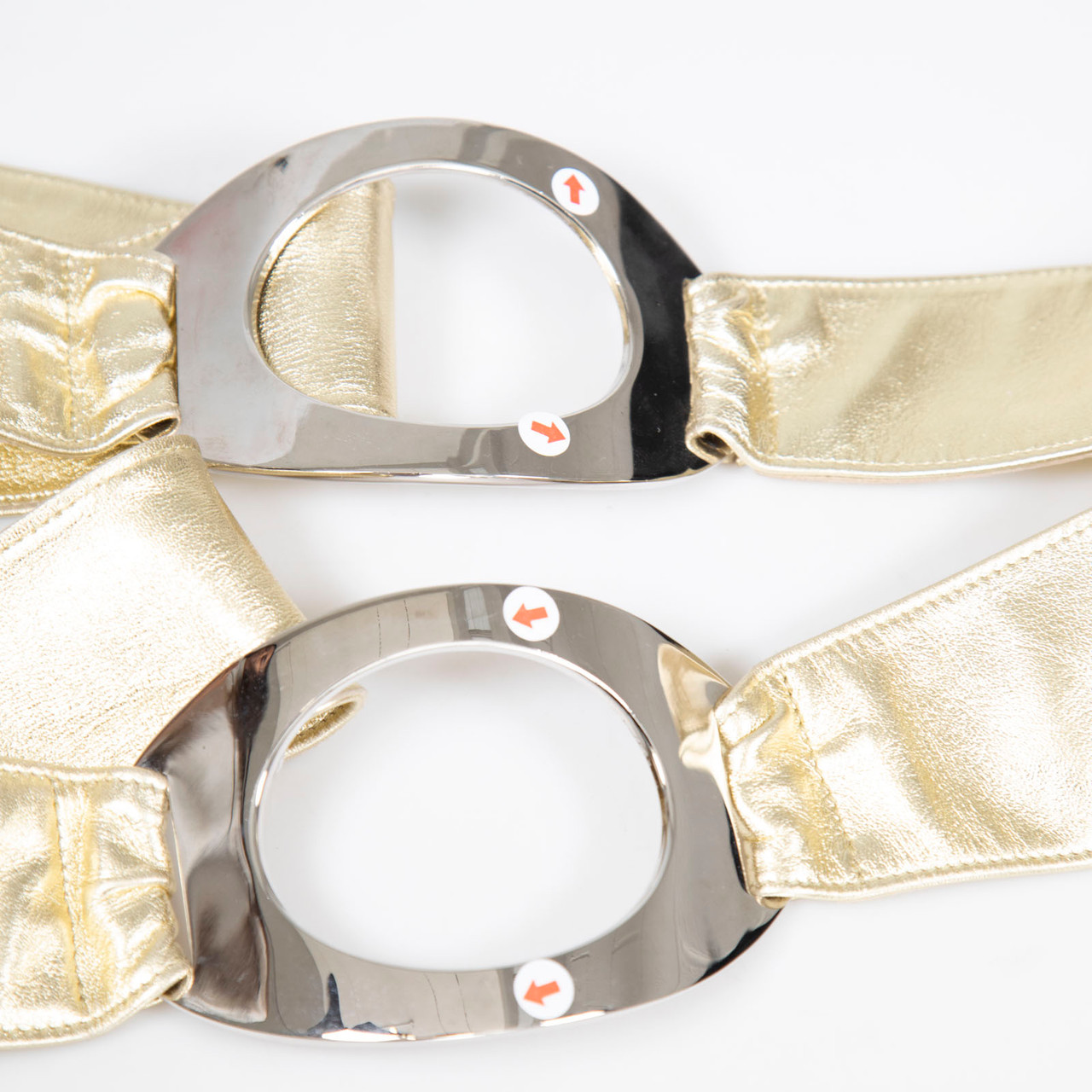 Valentino Garavani Gold Leather Tie Fastening Belt