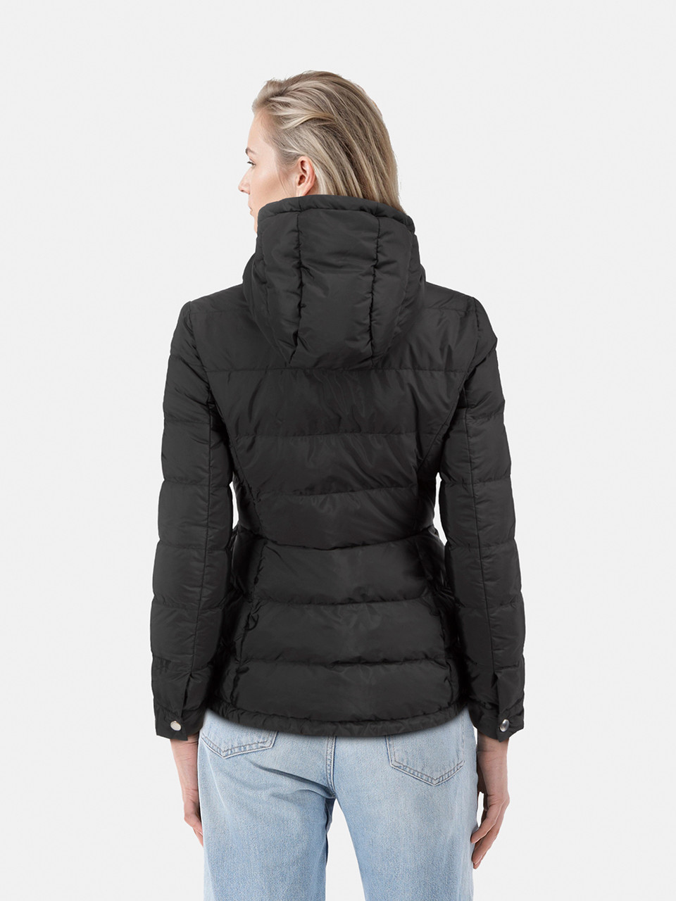 Prada Black Hooded Goose Down Puffer Coat