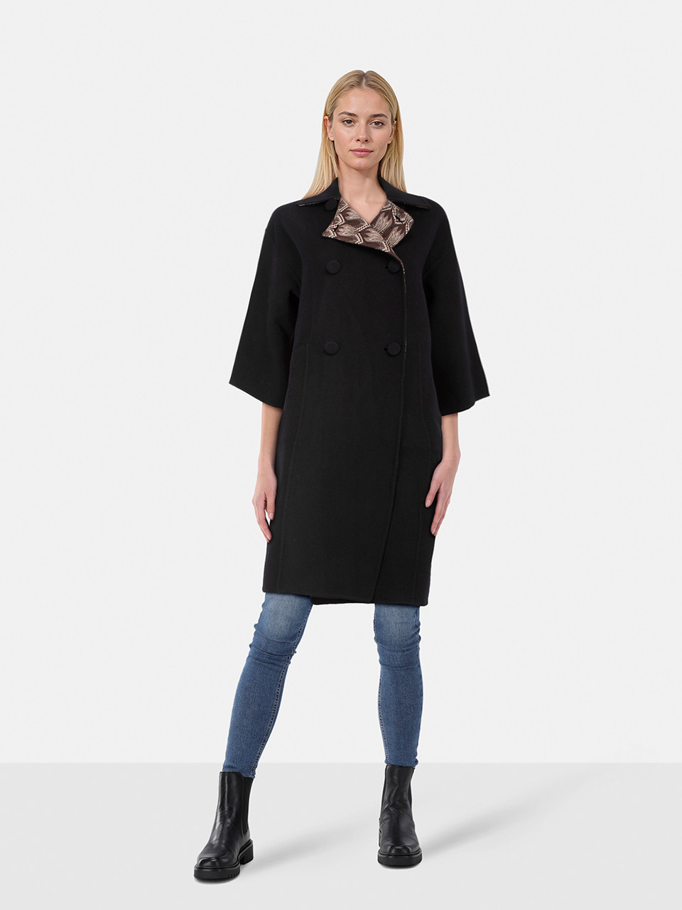 Missoni Brown Knit & Black Reversible Coat