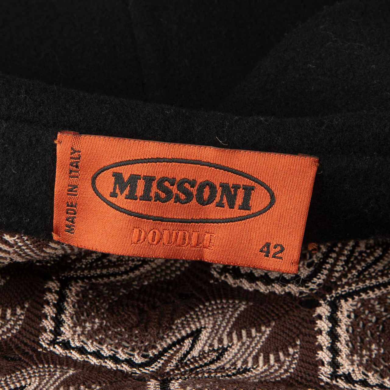 Missoni Brown Knit & Black Reversible Coat