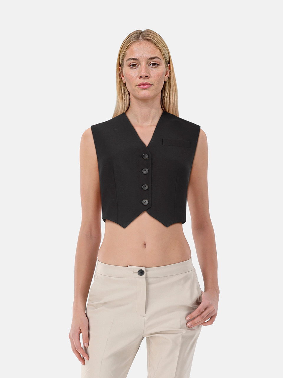 CAMILLA AND MARC Black Ortega Mini Vest