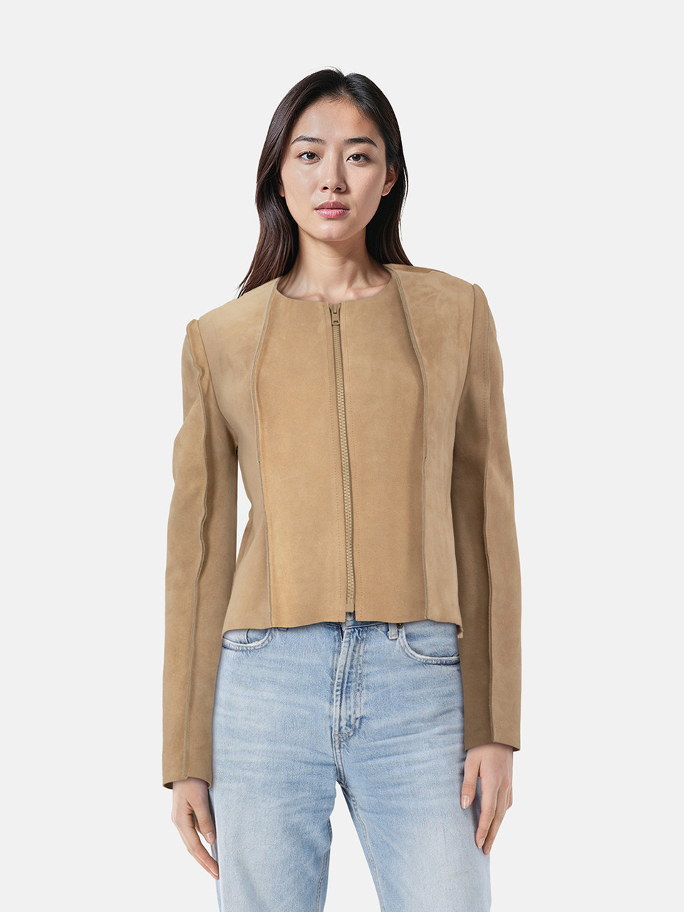 Maison Margiela Maison Margiela x H&M Beige Suede Pattern Cut Jacket