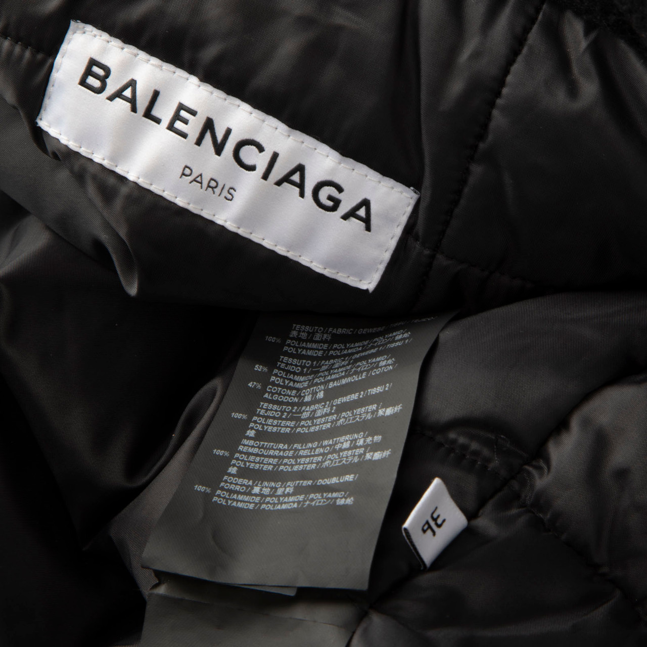 Balenciaga Khaki Asymmetric Parka Coat
