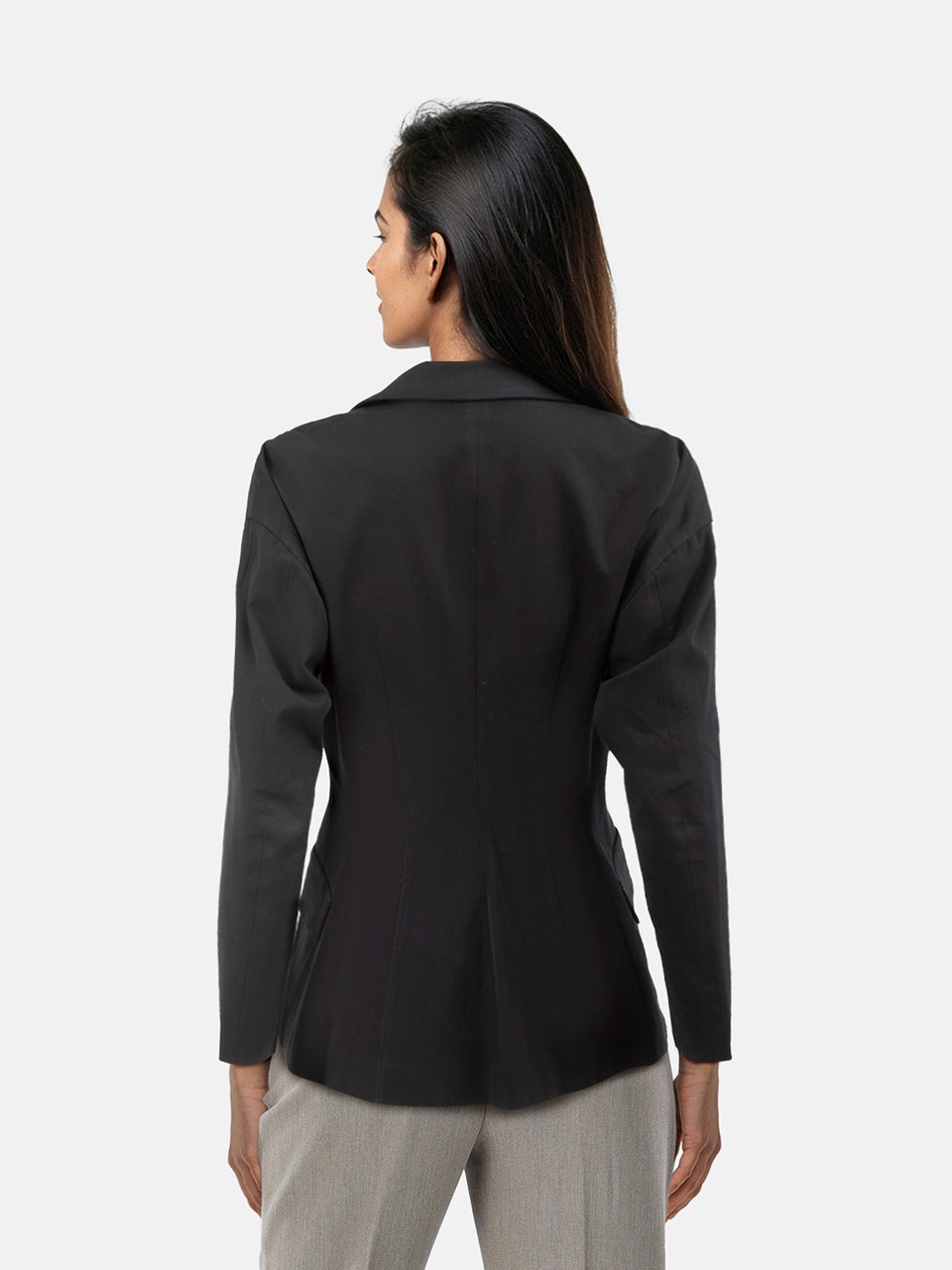 Issey Miyake Black Tailored Mid Length Blazer