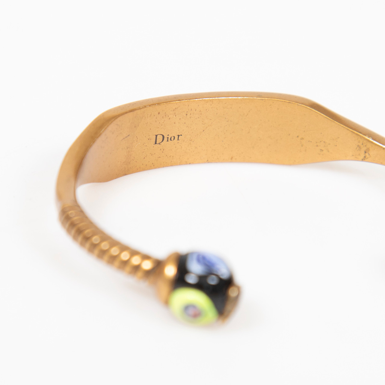 Dior Antique Gold Finish Cuff Bracelet