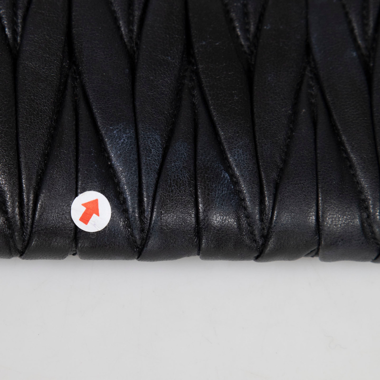 Miu Miu Black Matelassé Leather Wallet