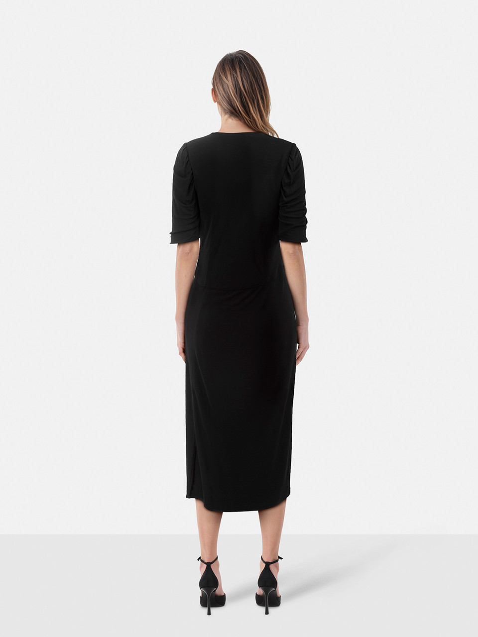 Alexander McQueen Black Button Embellished Dress