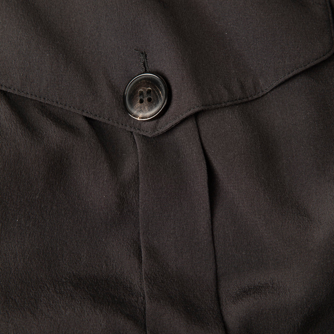 Balenciaga Black Silk Oversized Mock Neck Blouse