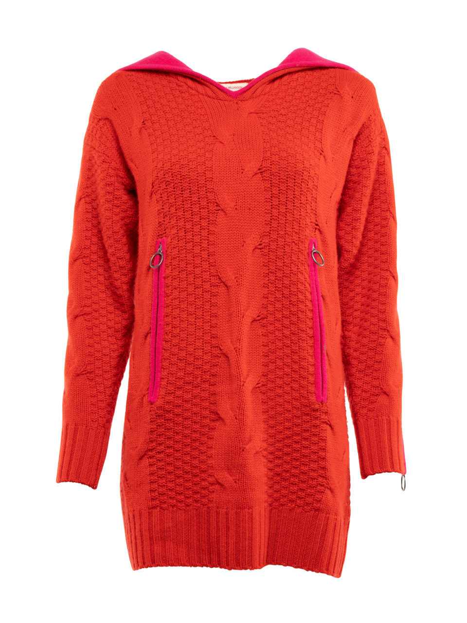 Matthew Williamson Knit Hooded Dress With Pockets
