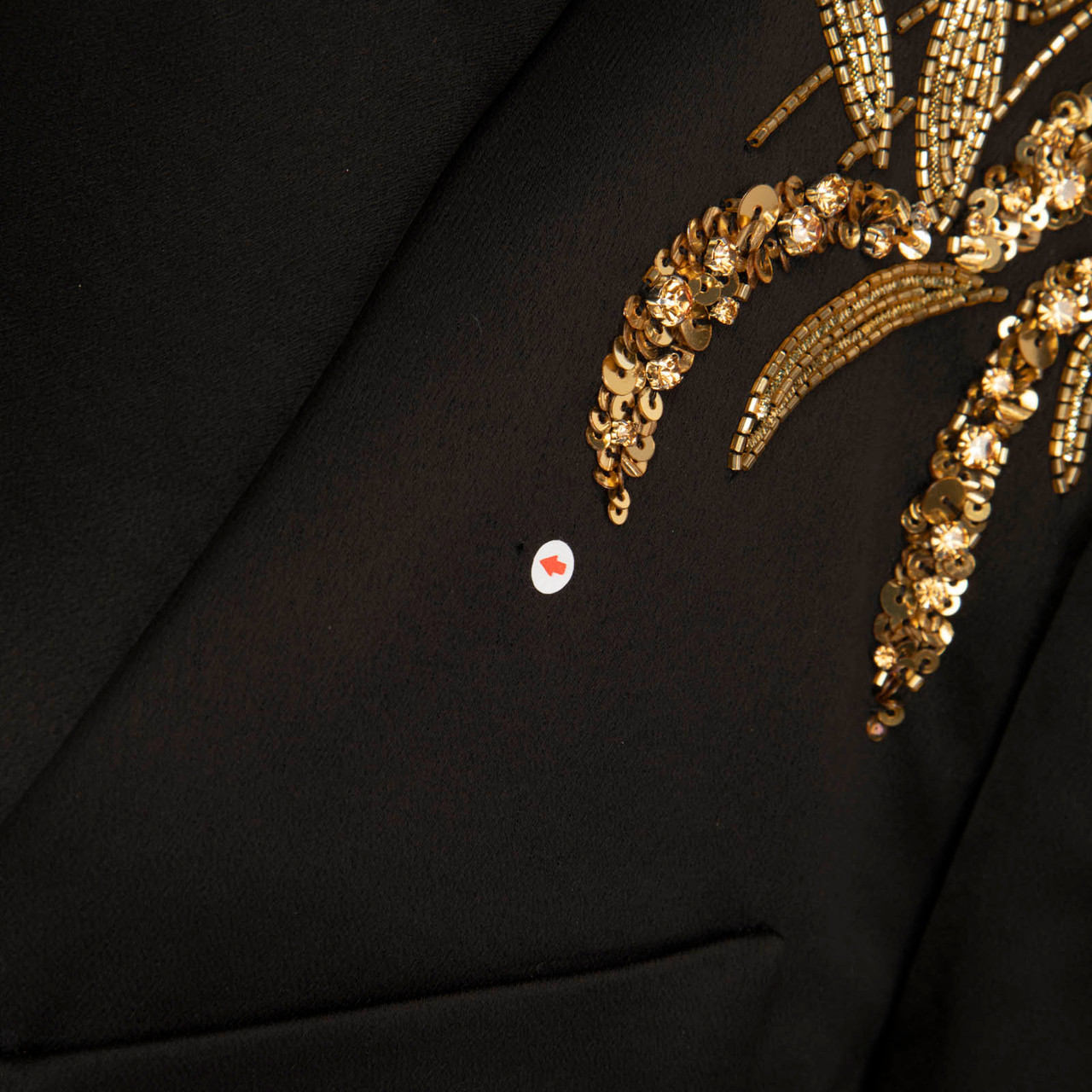 Balmain Black & Gold Sequin Double Breast Blazer