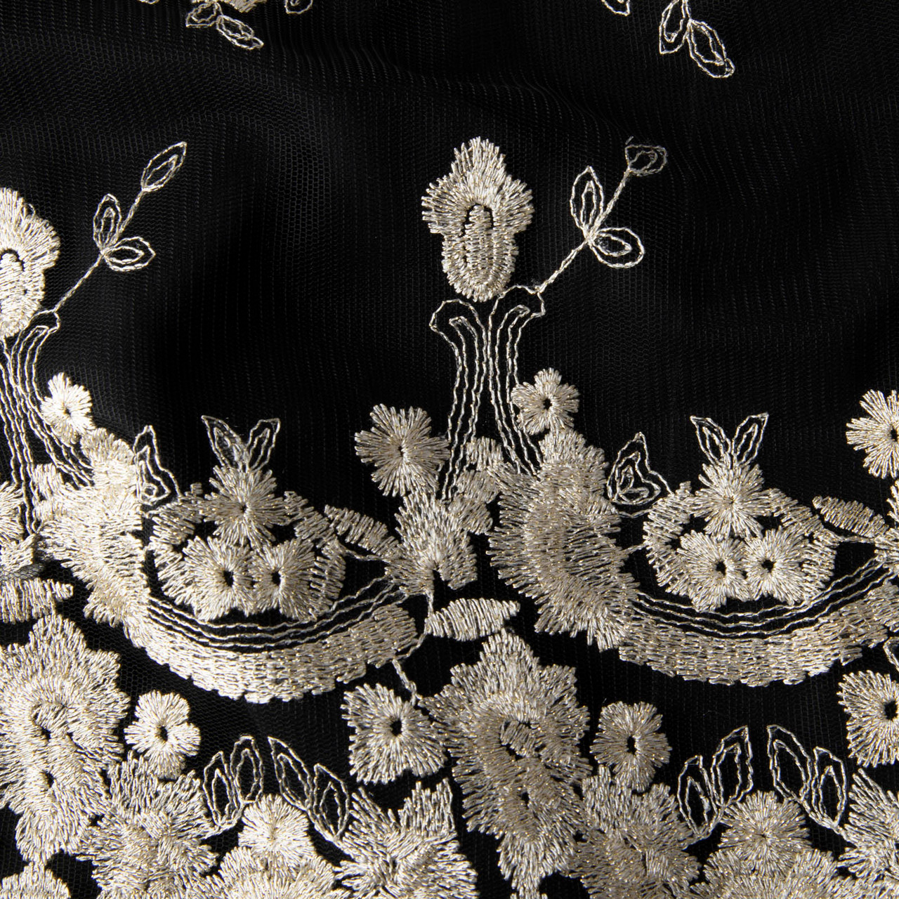 Alice + Olivia Black & Gold Floral Sleeveless Top