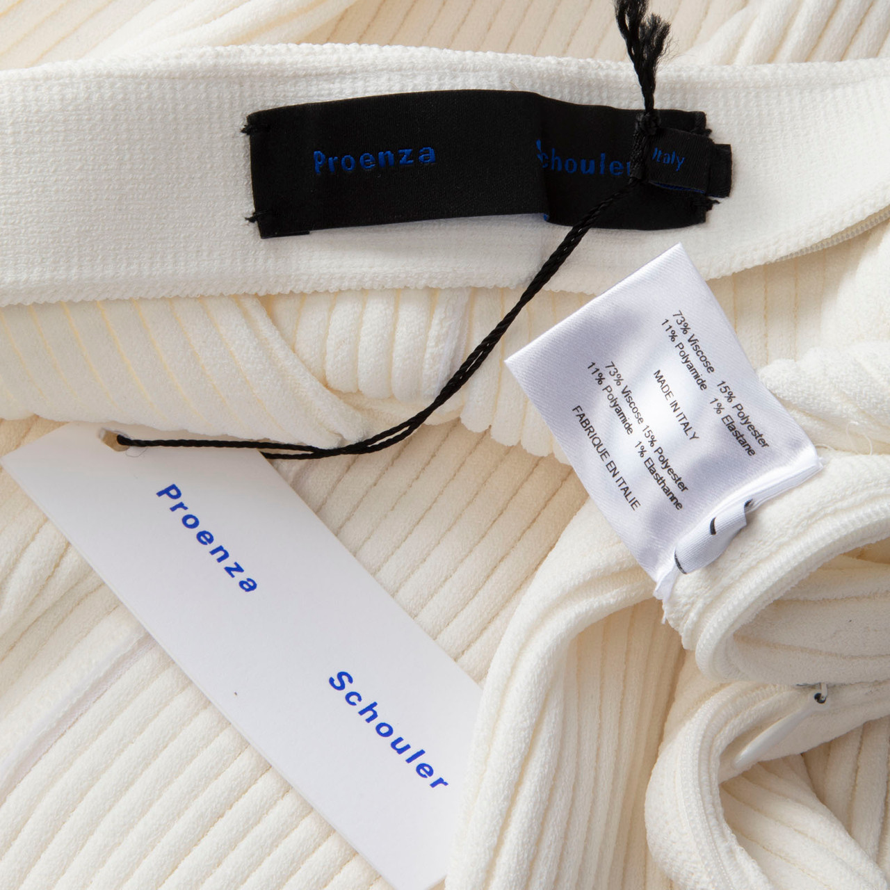 Proenza Schouler White Chunky Rib Knit Culottes