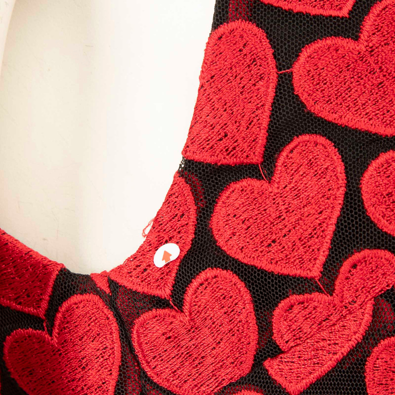 Alice + Olivia Heart Embroidered Sleeveless Dress