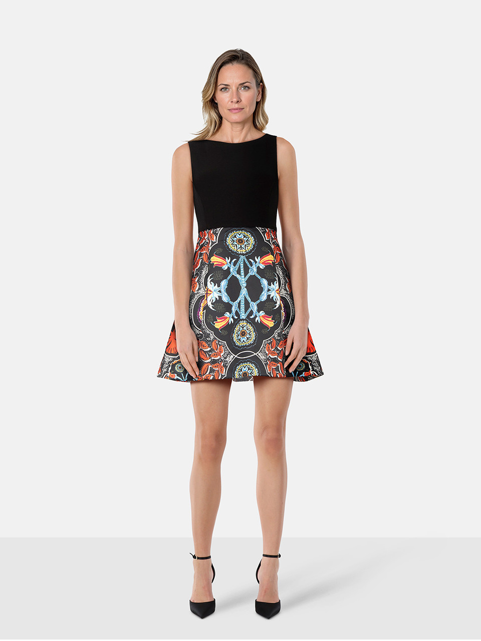 Alice + Olivia Mini Length Floral Print Dress