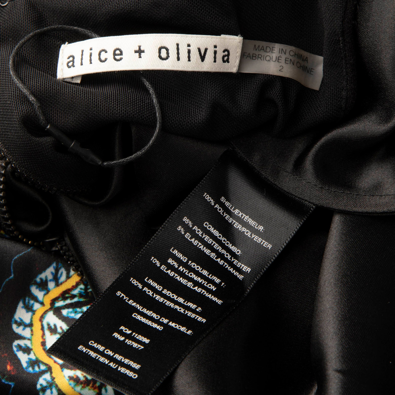 Alice + Olivia Mini Length Floral Print Dress