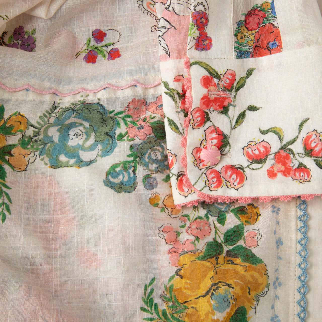 Zimmermann Button Up Floral Print Blouse