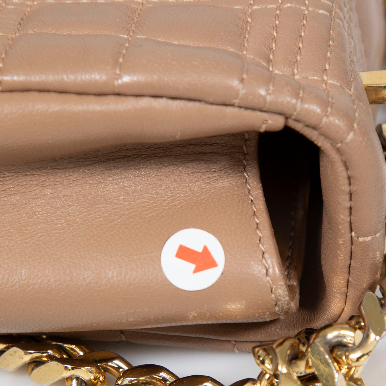 Burberry Beige Quilted Leather Lola Medium Bag