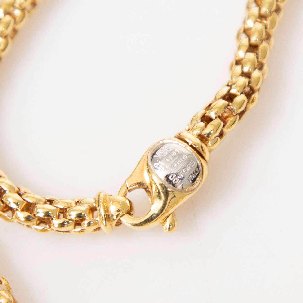 Fope 18ct Yellow & White Gold Maori 0.09ct Necklace