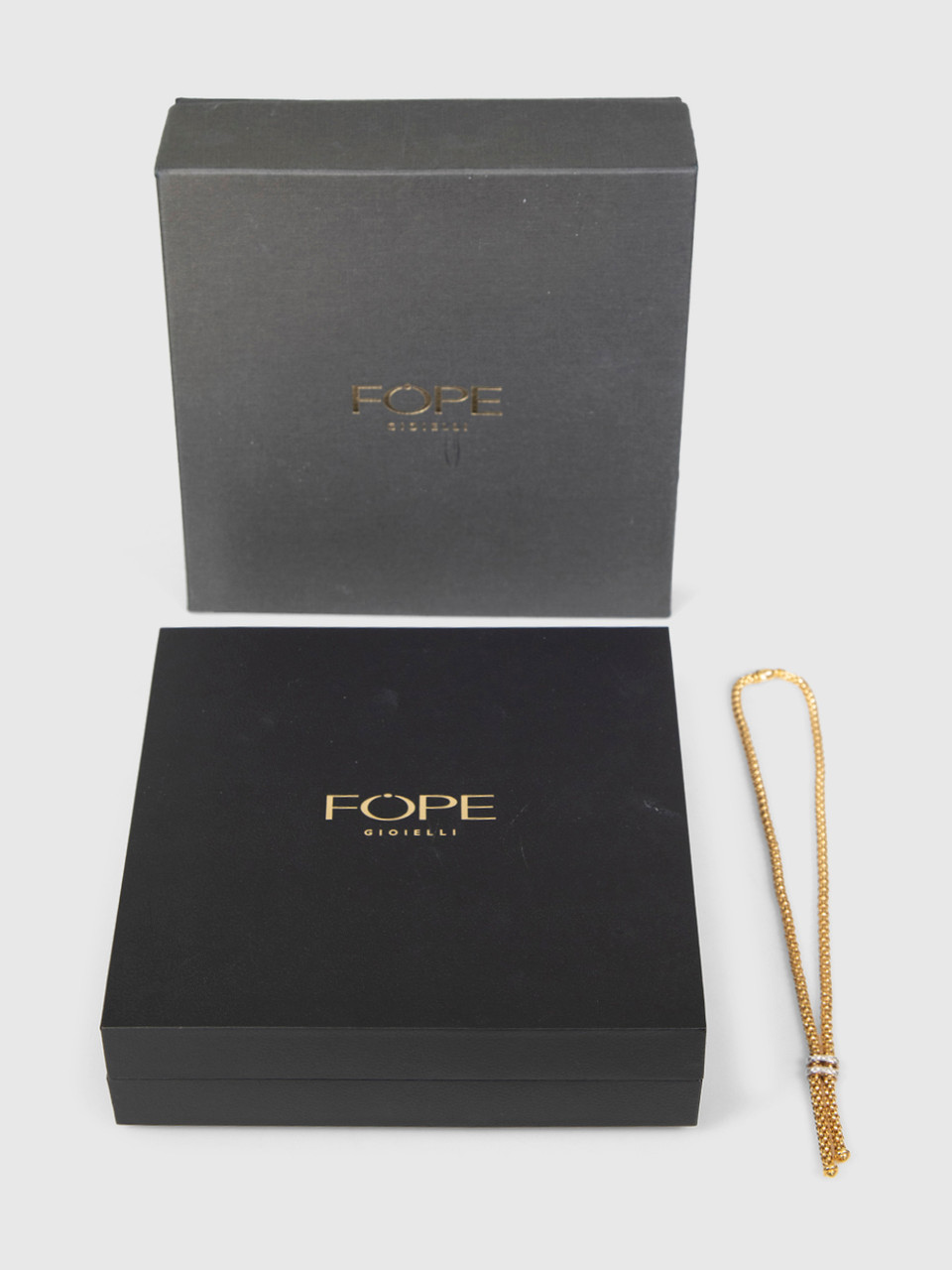 Fope 18ct Yellow & White Gold Maori 0.09ct Necklace