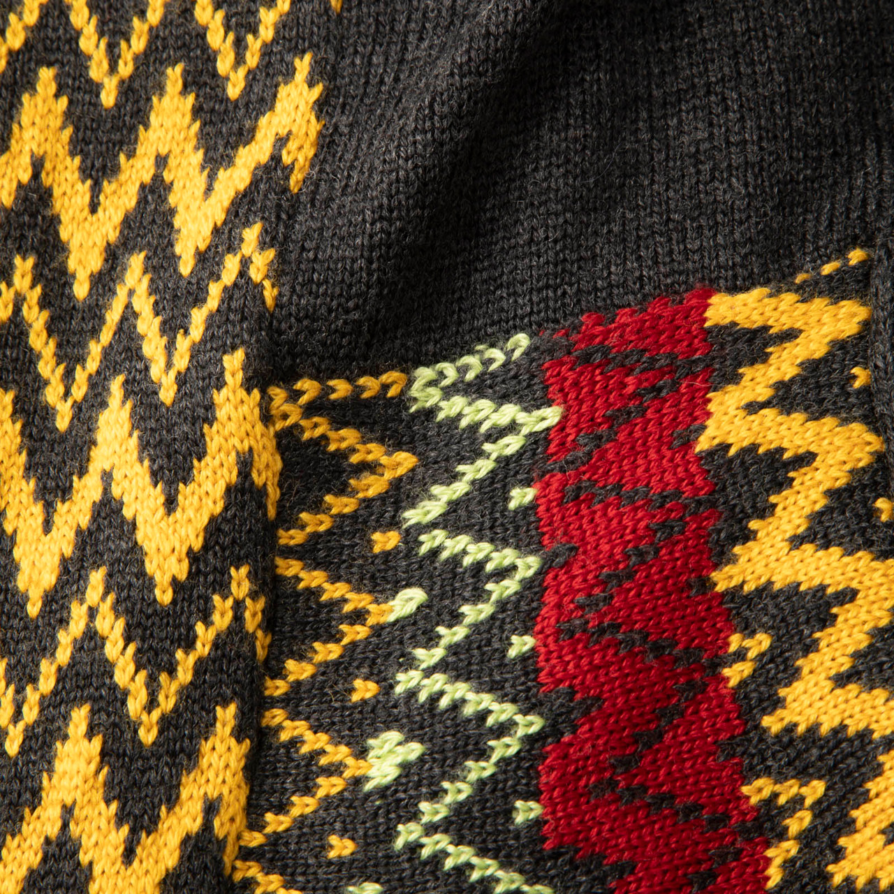 Etro Zig Zag Pattern Wool Midi Skirt