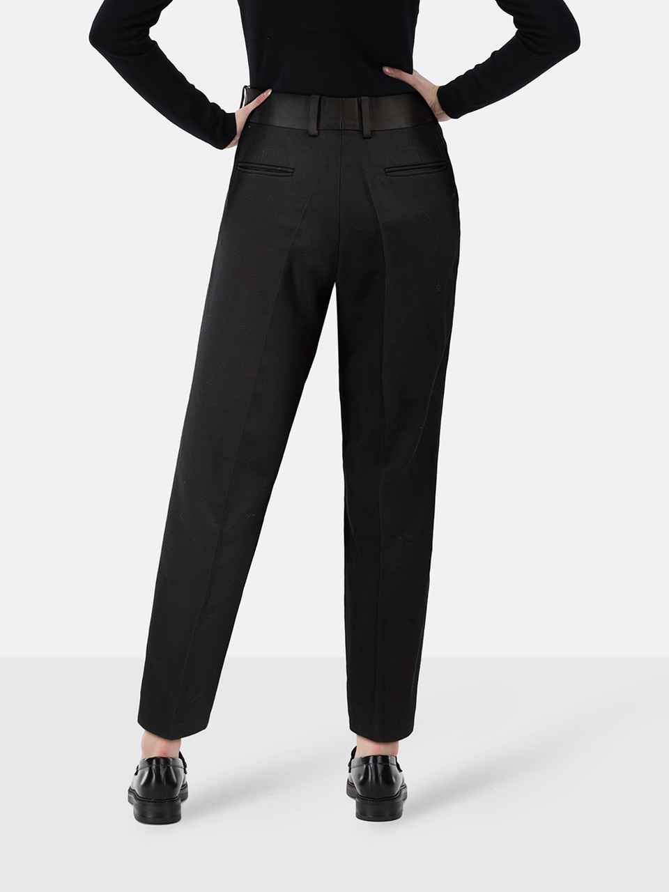 Céline Black Wool Skinny Fit Trousers