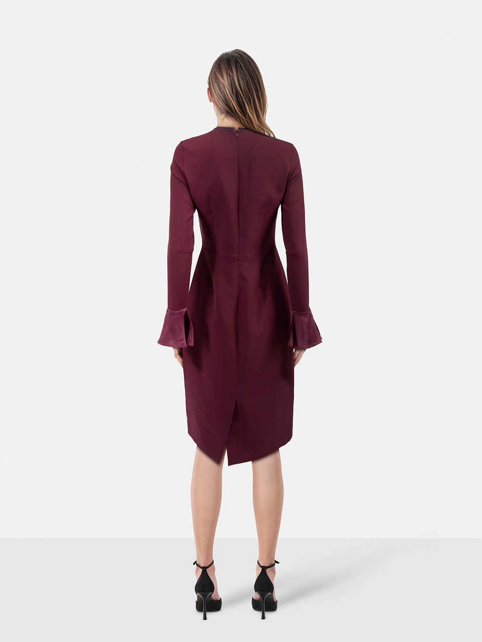 Roksanda Burgundy Bodycon Midi Dress