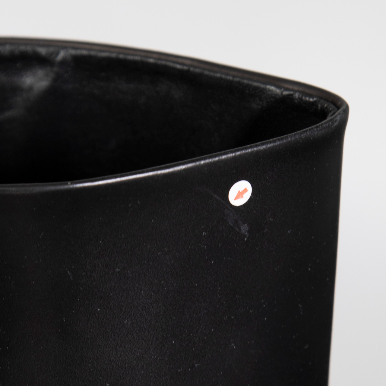 Dear Frances Black Leather Point Toe High Boots