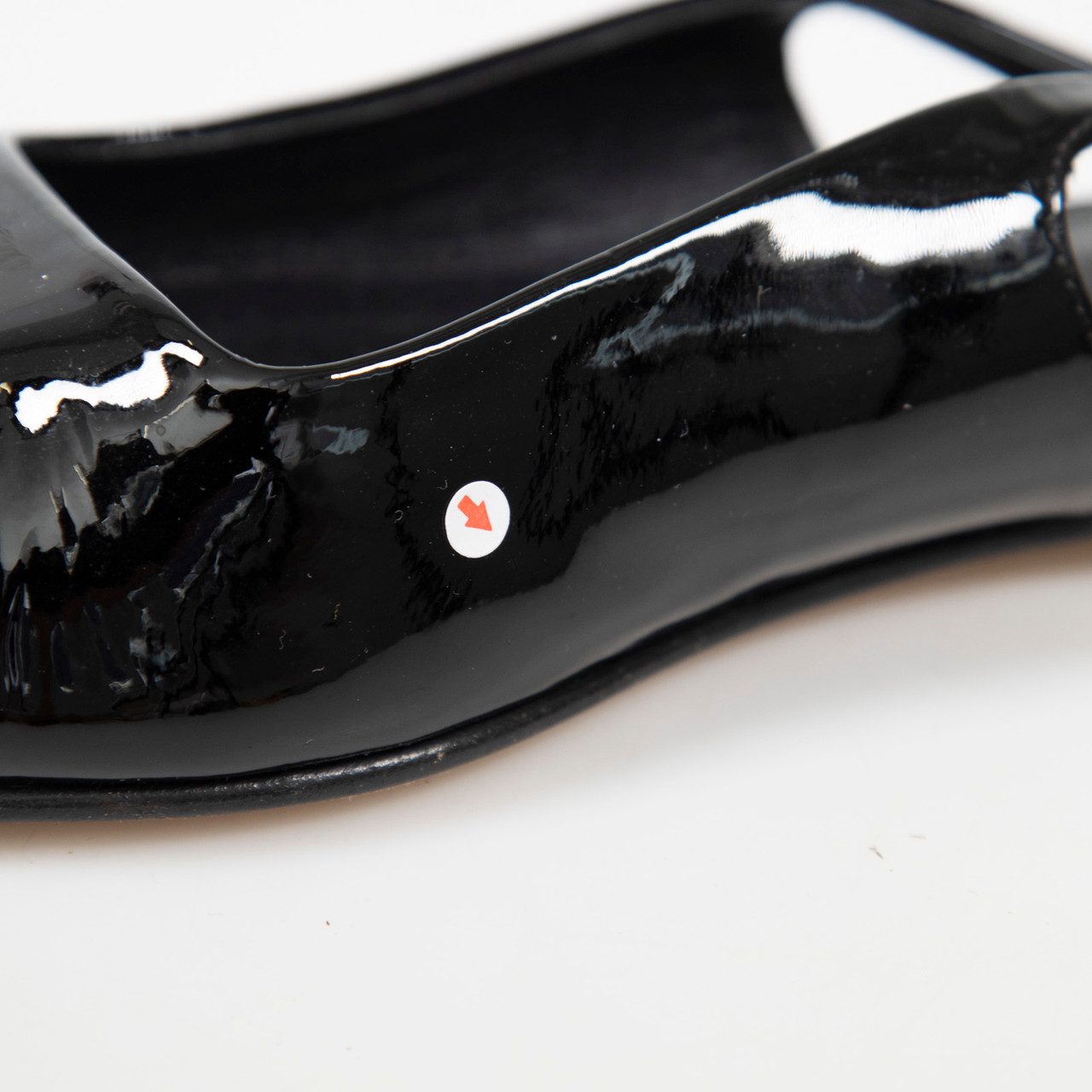 Dear Frances Black Patent Leather Slingbacks
