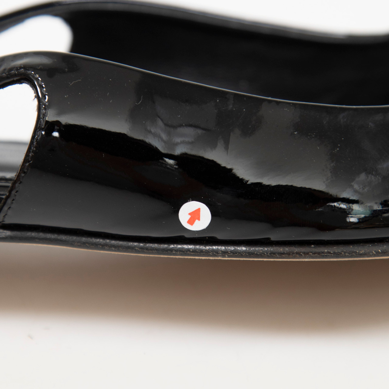 Dear Frances Black Patent Leather Slingbacks