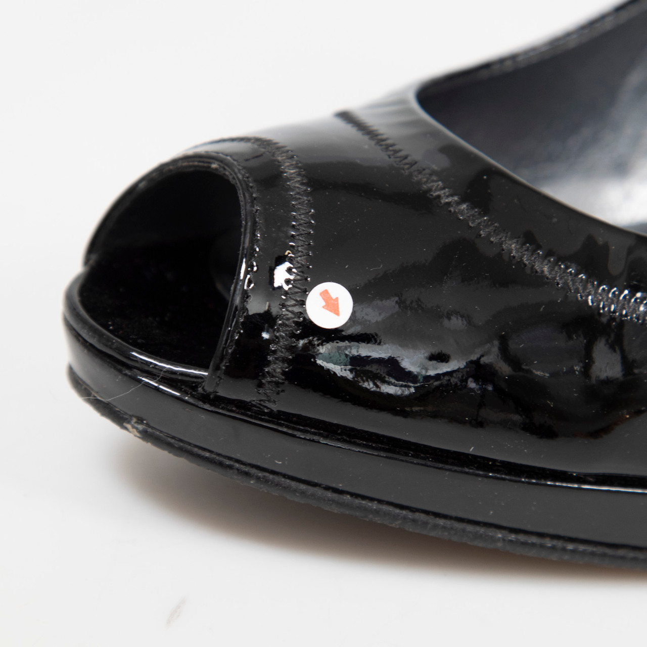 Stuart Weitzman Black Slip On Patent Heels