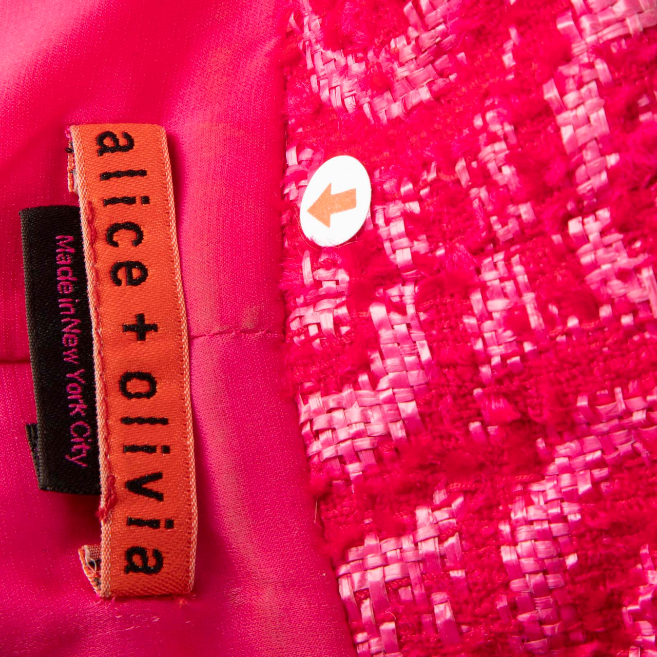 Alice + Olivia Pink Swirl Pattern Jacket