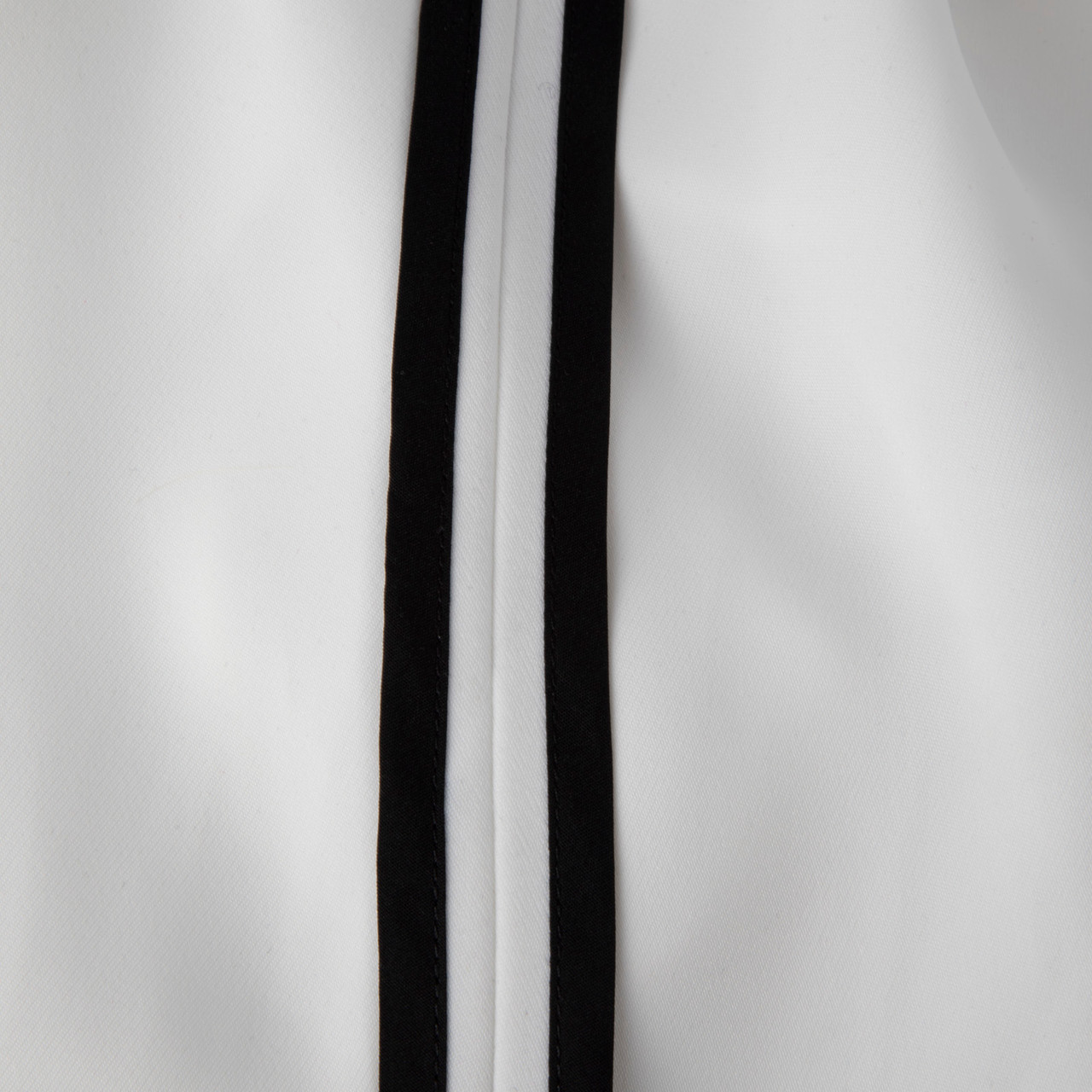 Maje White Blouse With Side Black Stripe