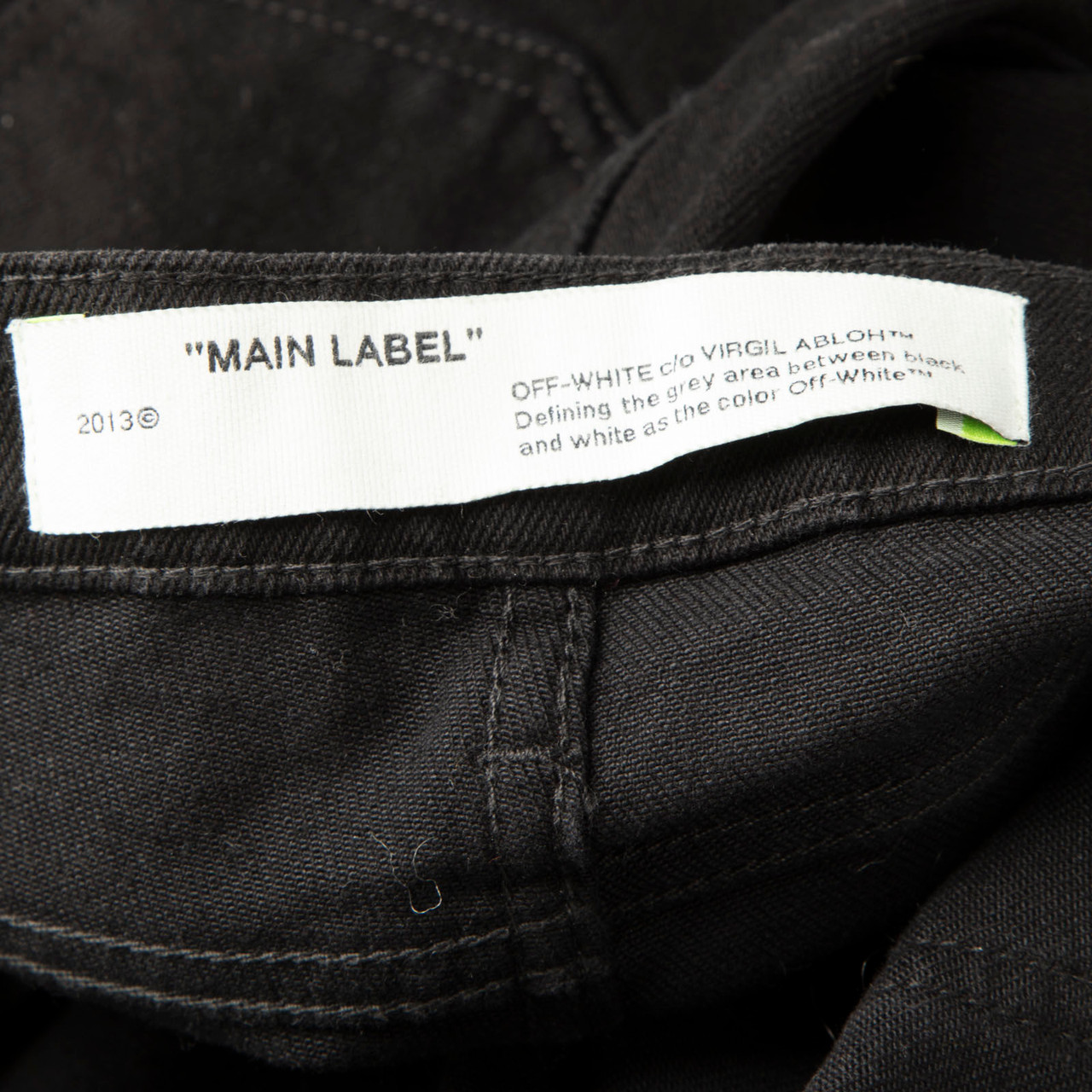 Off-White Black Denim Logo Print Skinny Jeans