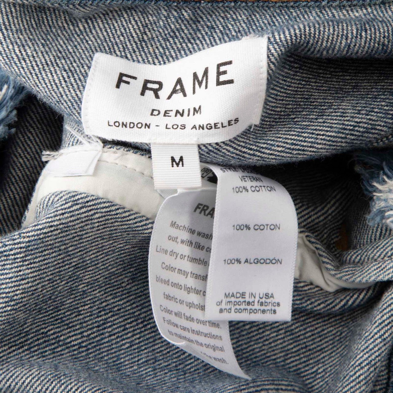FRAME Blue Button Up Denim Jacket